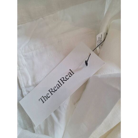 Electric Rose White Linen Trousers M NWOT - Picture 5 of 8